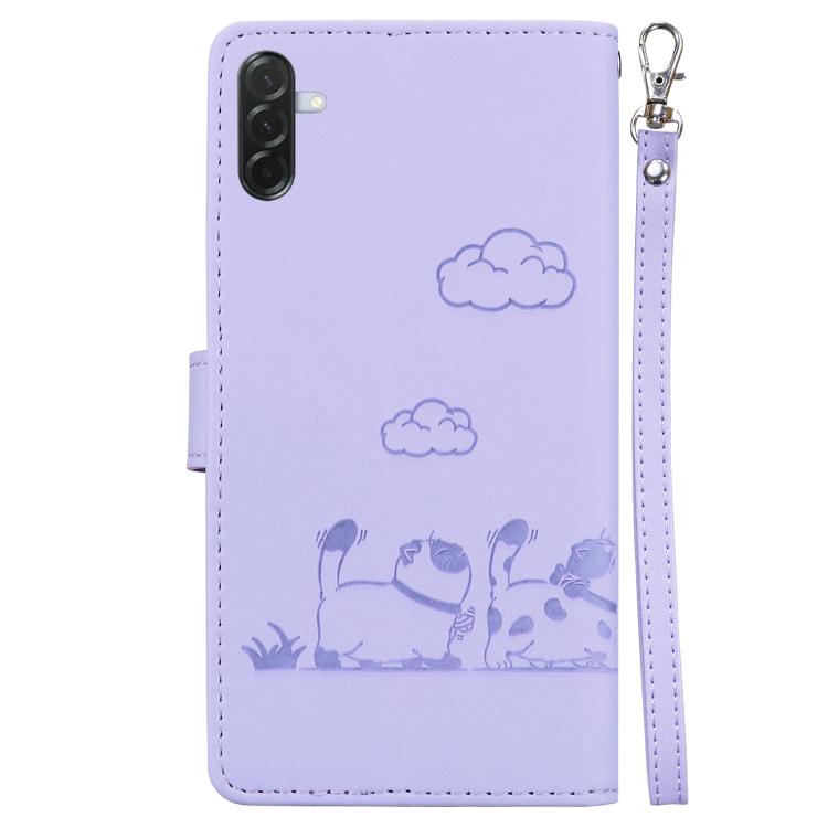 For Samsung Galaxy A37 5G / A36 5G Cute Cats RFID Leather Phone Case