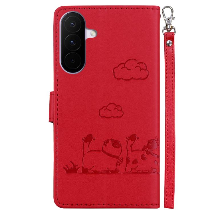 For Galaxy A27 5G Cute Cats RFID Leather Phone Case