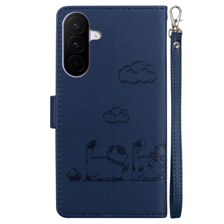 For Galaxy A27 5G Cute Cats RFID Leather Phone Case
