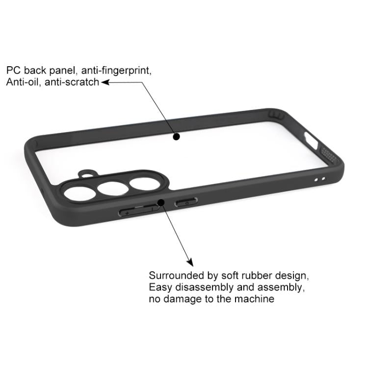 For Samsung Galaxy S25 FE 5G Frosted TPU + Transparent PC Phone Case