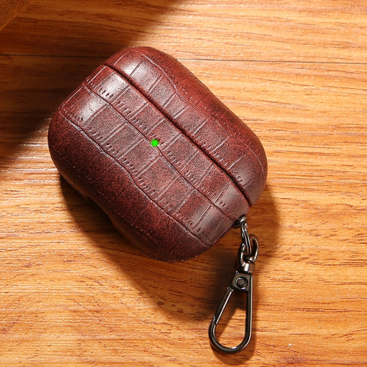 For AirPods Pro 2 Crocodile Texture Earphone Protective Case