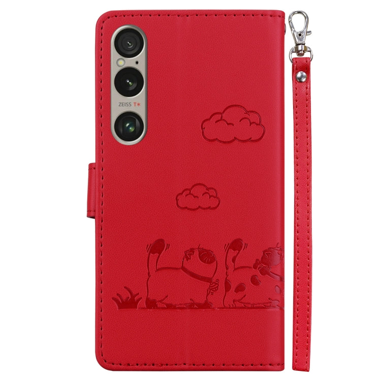 For Sony Xperia 1 VI Cute Cats RFID Leather Phone Case