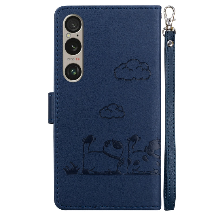 For Sony Xperia 1 VI Cute Cats RFID Leather Phone Case