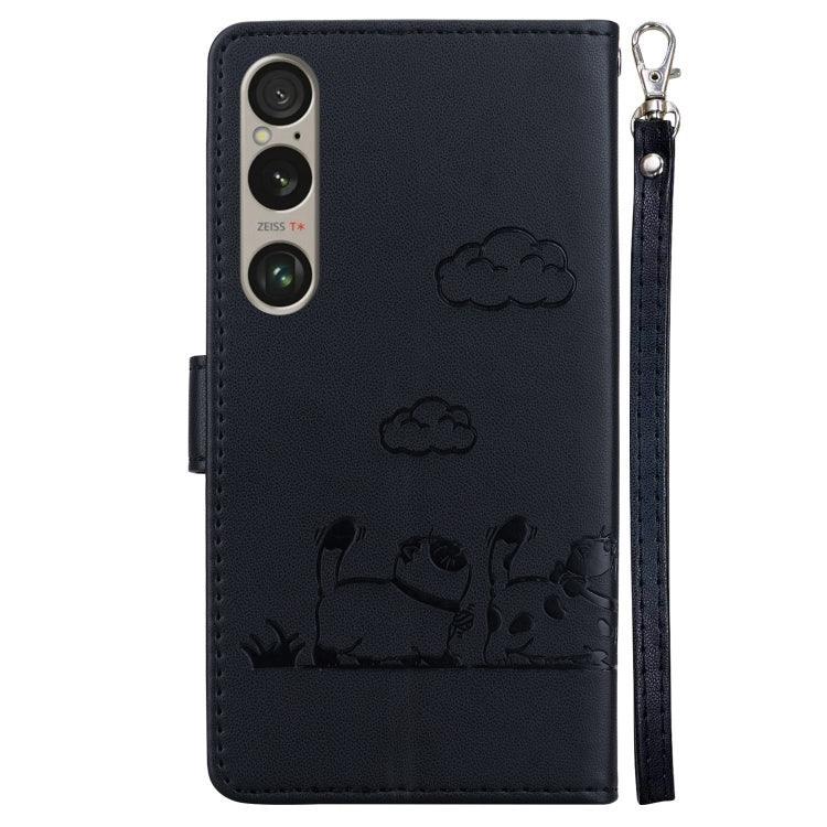 For Sony Xperia 1 VI Cute Cats RFID Leather Phone Case