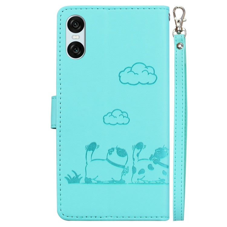 For Sony Xperia 10 VI Cute Cats RFID Leather Phone Case