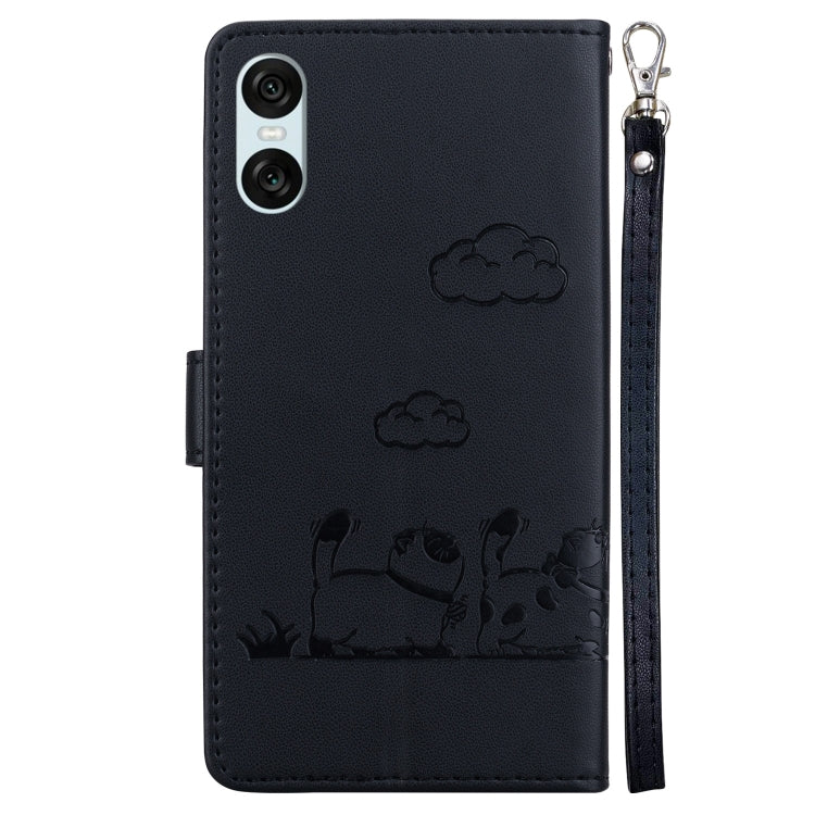 For Sony Xperia 10 VI Cute Cats RFID Leather Phone Case