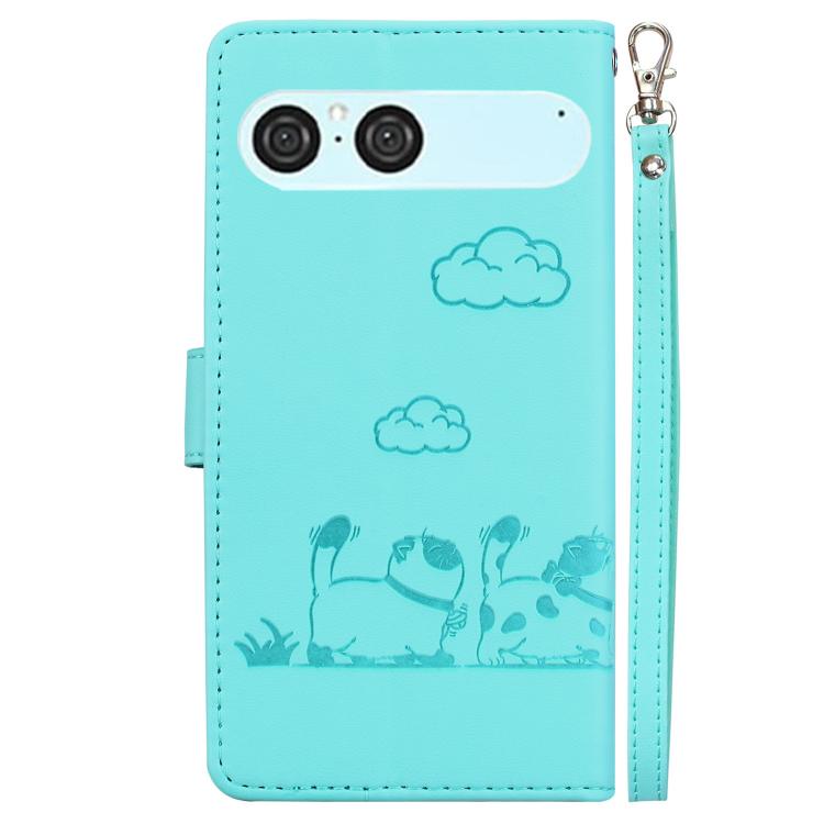 For Sony Xperia 10 VII Cute Cats RFID Leather Phone Case