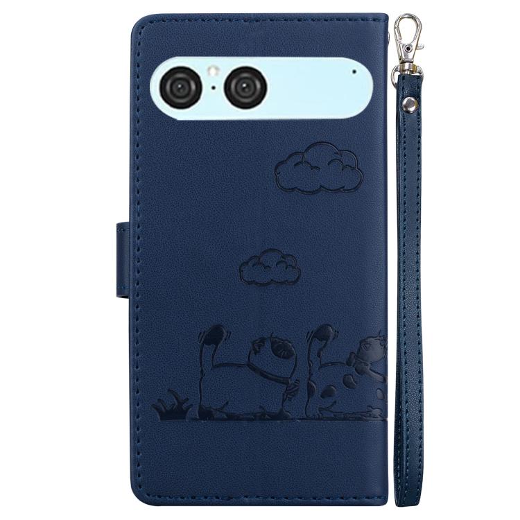 For Sony Xperia 10 VII Cute Cats RFID Leather Phone Case