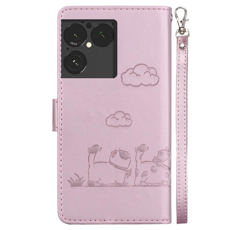 For Sony Xperia 1 VIII Cute Cats RFID Leather Phone Case