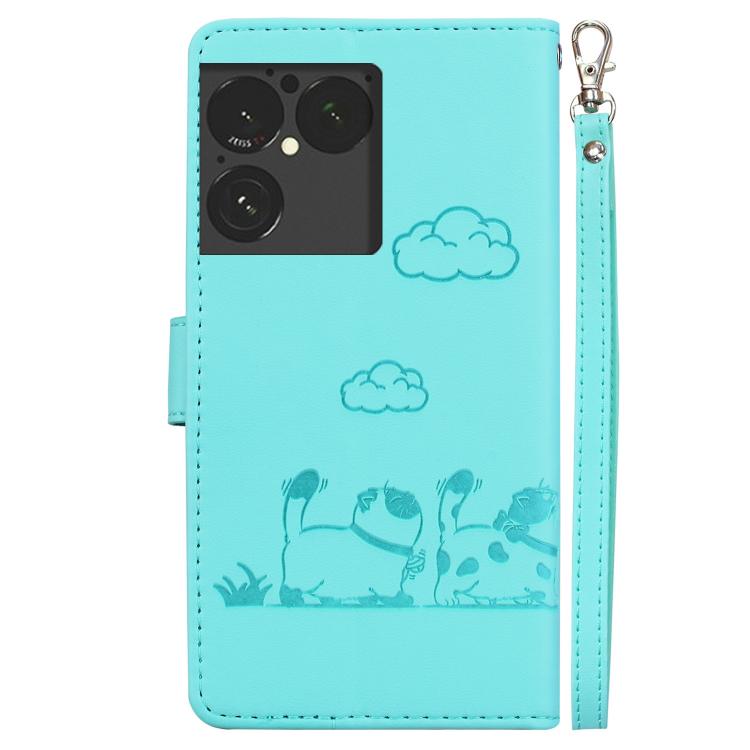 For Sony Xperia 1 VIII Cute Cats RFID Leather Phone Case