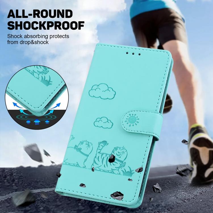 For Sony Xperia 1 VIII Cute Cats RFID Leather Phone Case