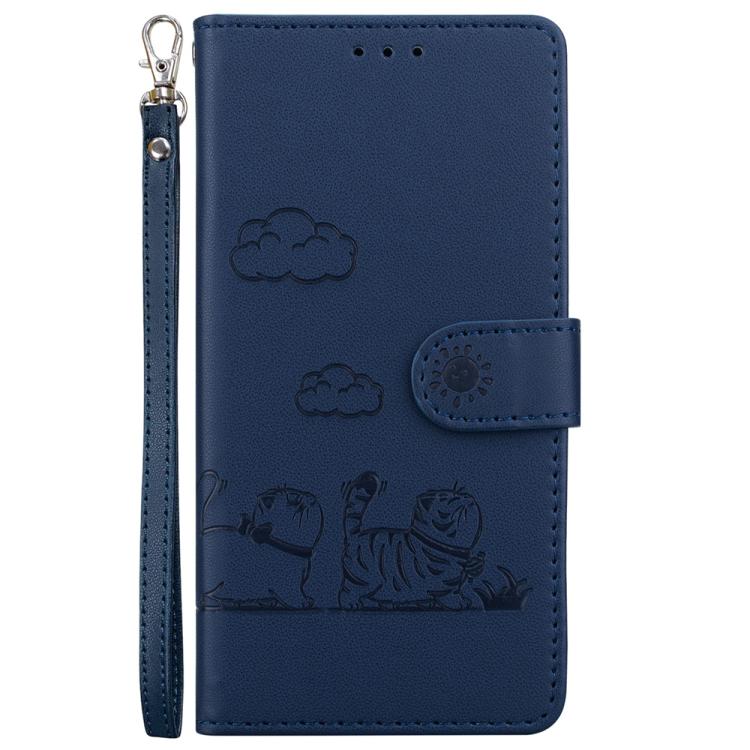 For Sony Xperia 1 VIII Cute Cats RFID Leather Phone Case