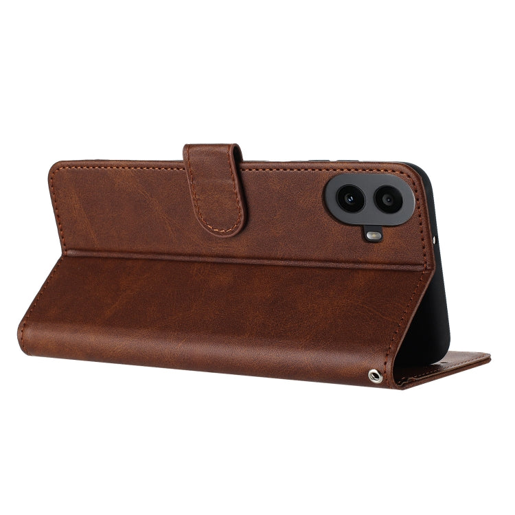For Nothing CMF Phone 1 Solid Calf Texture Flip Leather Phone Case