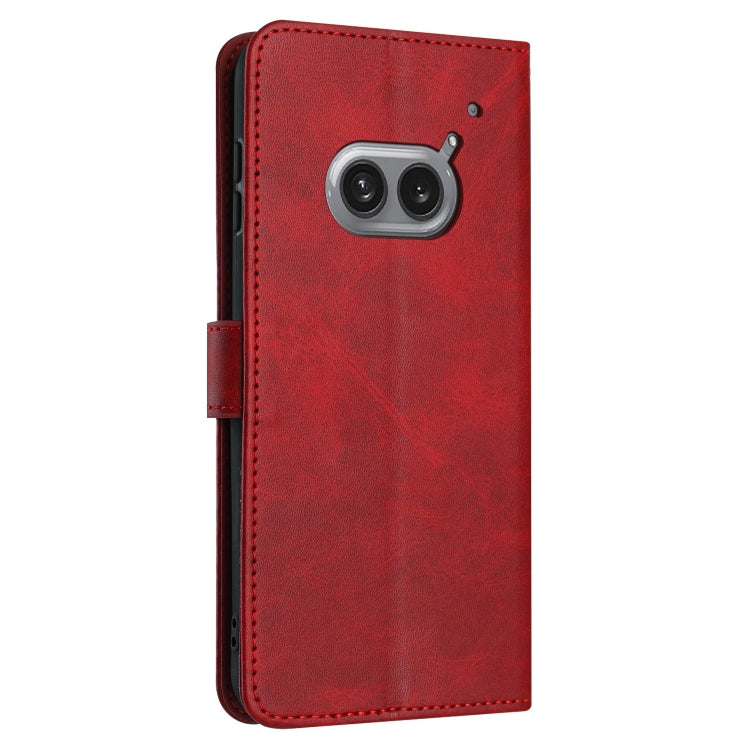 For Nothing Phone 2a / 2a Plus Solid Calf Texture Flip Leather Phone Case
