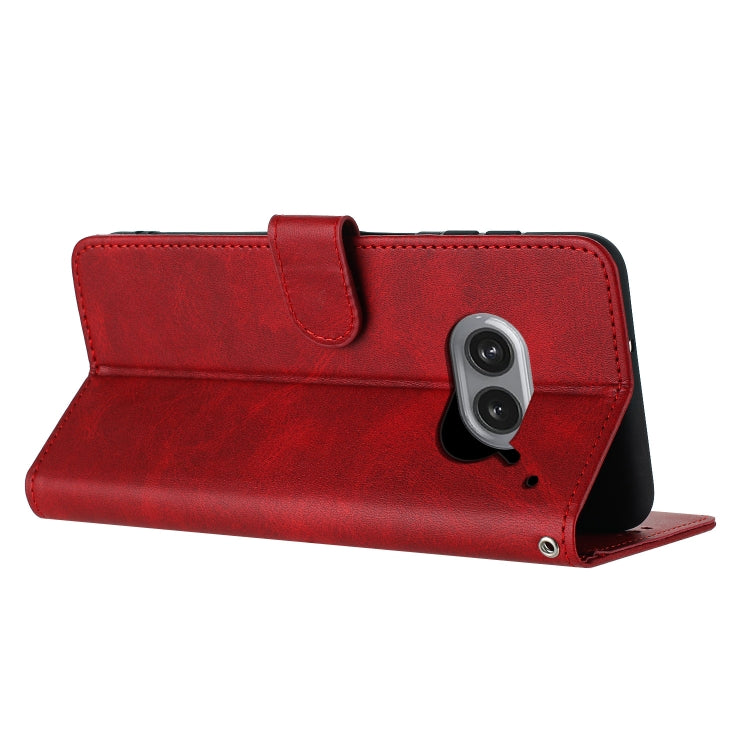 For Nothing Phone 2a / 2a Plus Solid Calf Texture Flip Leather Phone Case
