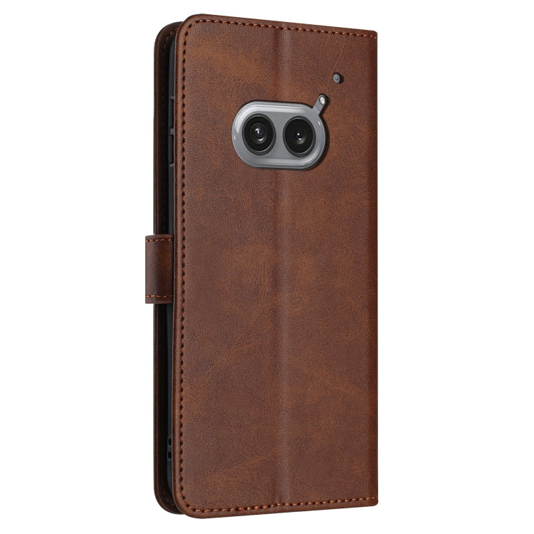 For Nothing Phone 2a / 2a Plus Solid Calf Texture Flip Leather Phone Case