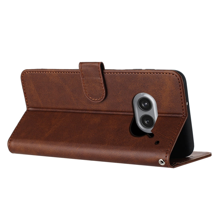 For Nothing Phone 2a / 2a Plus Solid Calf Texture Flip Leather Phone Case