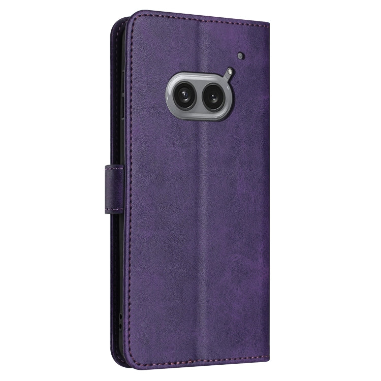 For Nothing Phone 2a / 2a Plus Solid Calf Texture Flip Leather Phone Case
