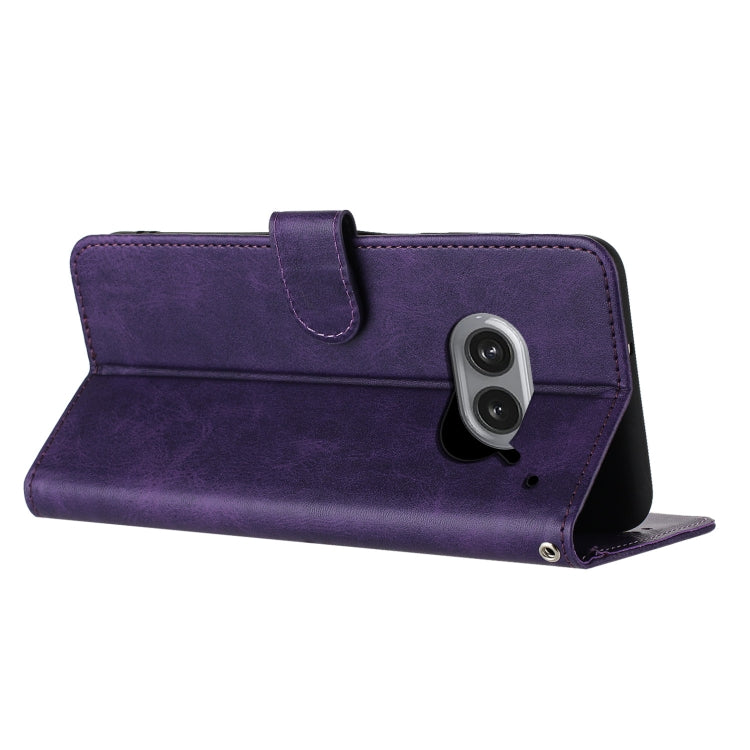 For Nothing Phone 2a / 2a Plus Solid Calf Texture Flip Leather Phone Case