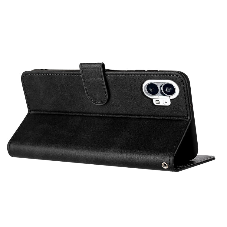For Nothing Phone 1 Solid Calf Texture Flip Leather Phone Case
