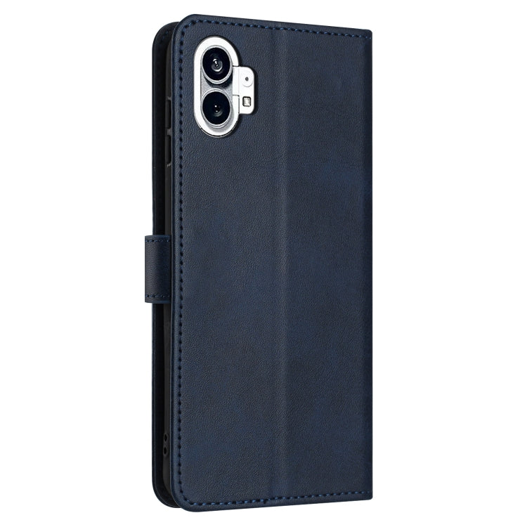 For Nothing Phone 1 Solid Calf Texture Flip Leather Phone Case