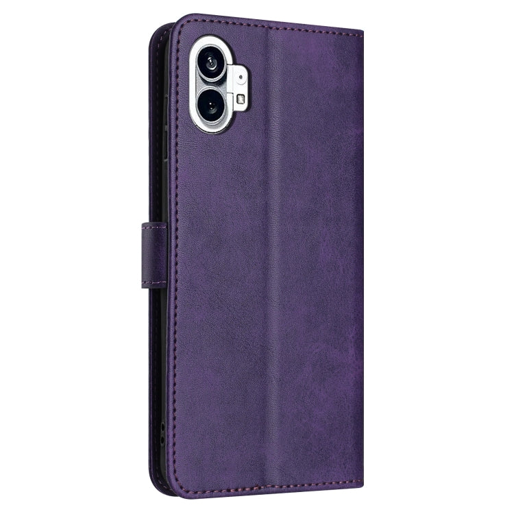 For Nothing Phone 1 Solid Calf Texture Flip Leather Phone Case