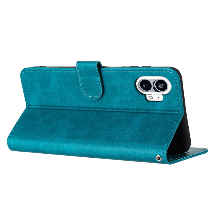 For Nothing Phone 2 Solid Calf Texture Flip Leather Phone Case
