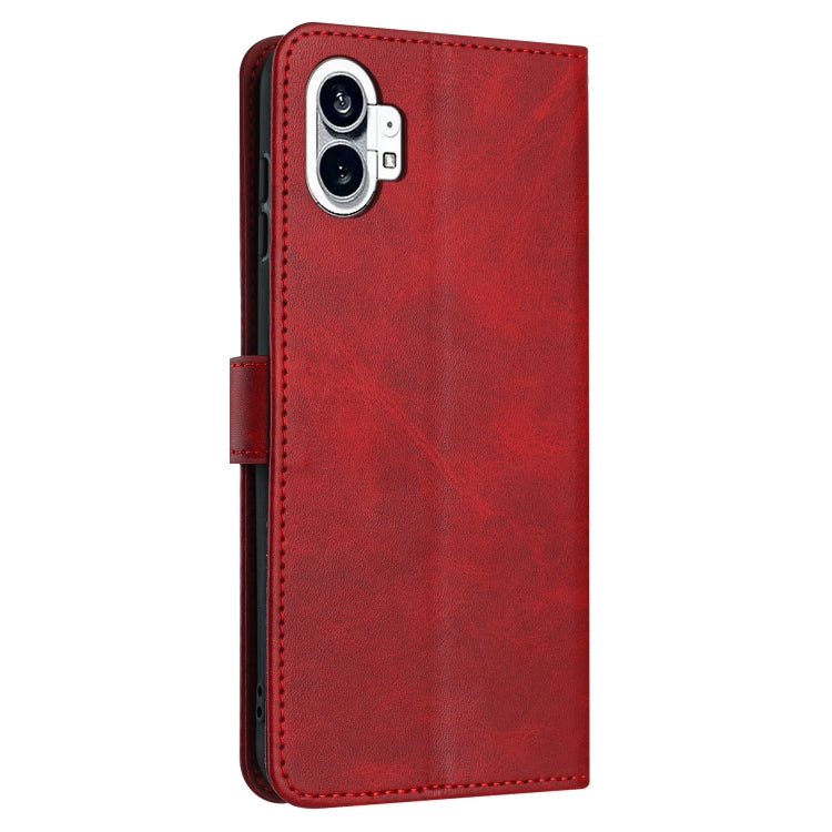 For Nothing Phone 2 Solid Calf Texture Flip Leather Phone Case