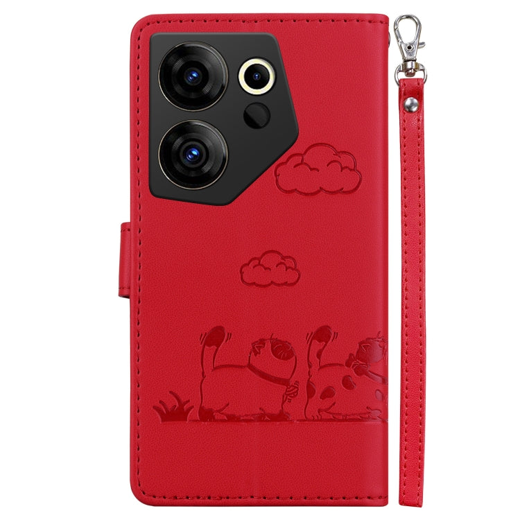 For Tecno Camon 20 Premier 5G Cute Cats RFID Leather Phone Case