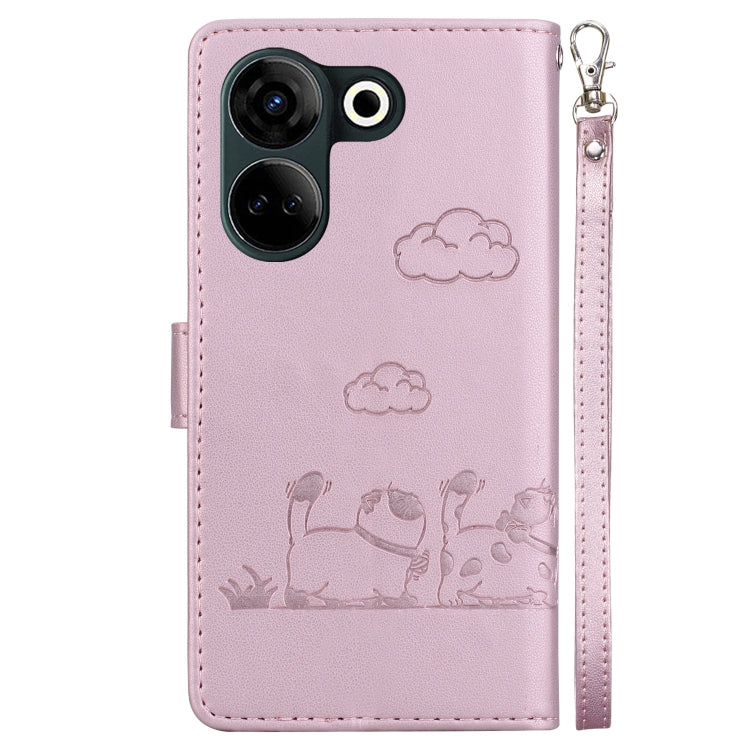 For Tecno Camon 20 Pro 4G / Camon 20 Cute Cats RFID Leather Phone Case