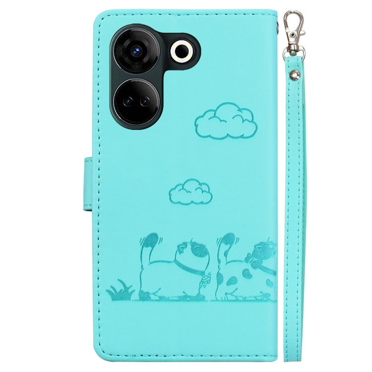 For Tecno Camon 20 Pro 4G / Camon 20 Cute Cats RFID Leather Phone Case