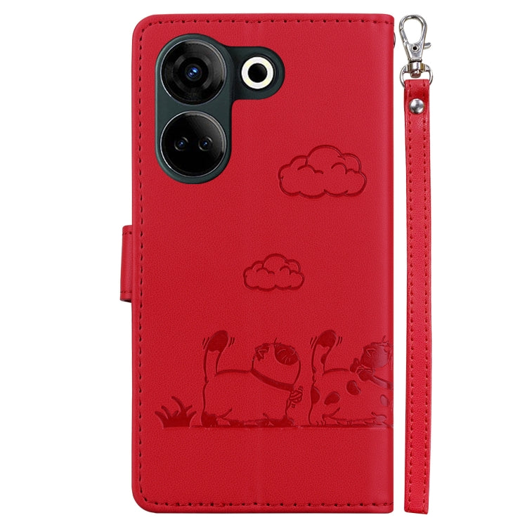 For Tecno Camon 20 Pro 4G / Camon 20 Cute Cats RFID Leather Phone Case