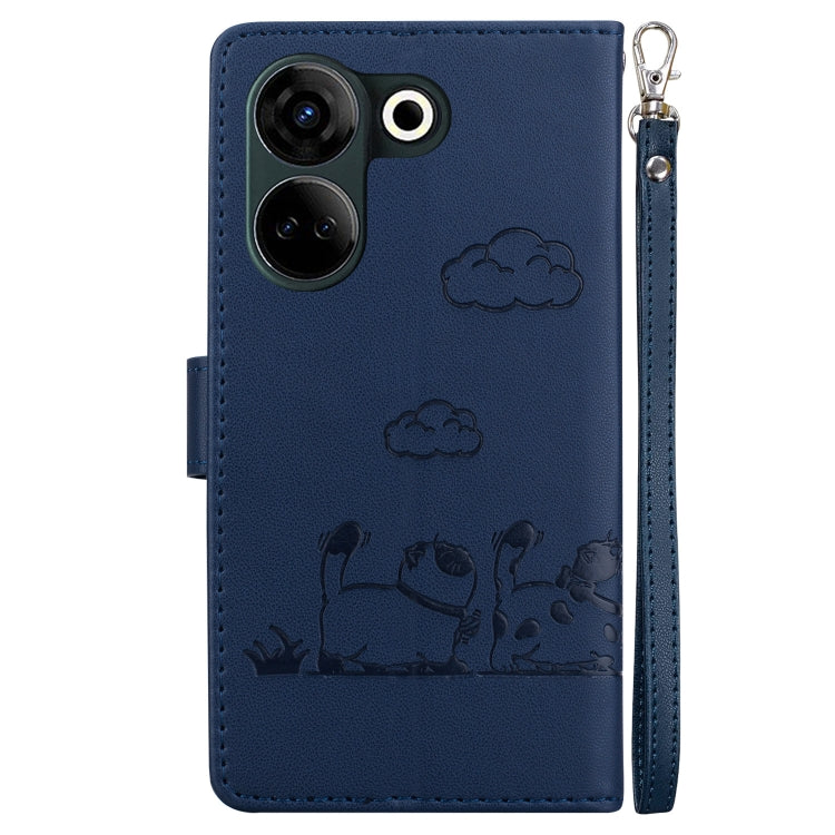 For Tecno Camon 20 Pro 4G / Camon 20 Cute Cats RFID Leather Phone Case