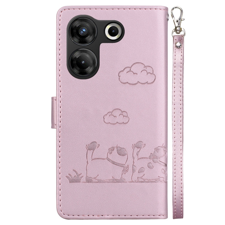 For Tecno Camon 20 Pro 5G Cute Cats RFID Leather Phone Case