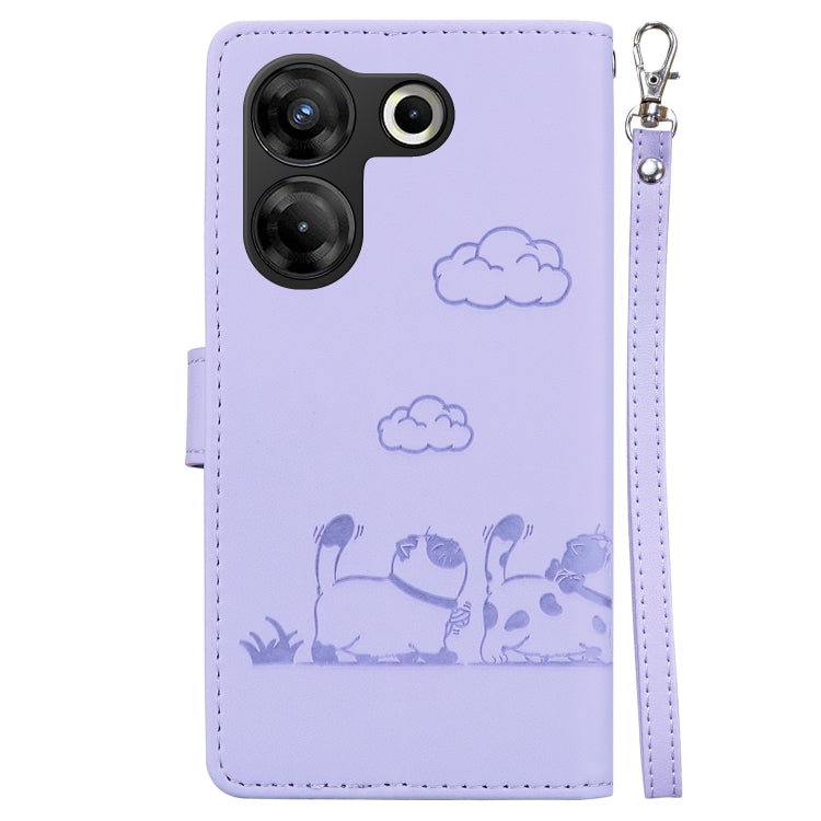For Tecno Camon 20 Pro 5G Cute Cats RFID Leather Phone Case