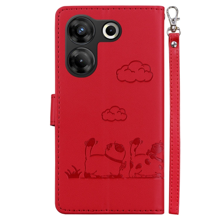 For Tecno Camon 20 Pro 5G Cute Cats RFID Leather Phone Case