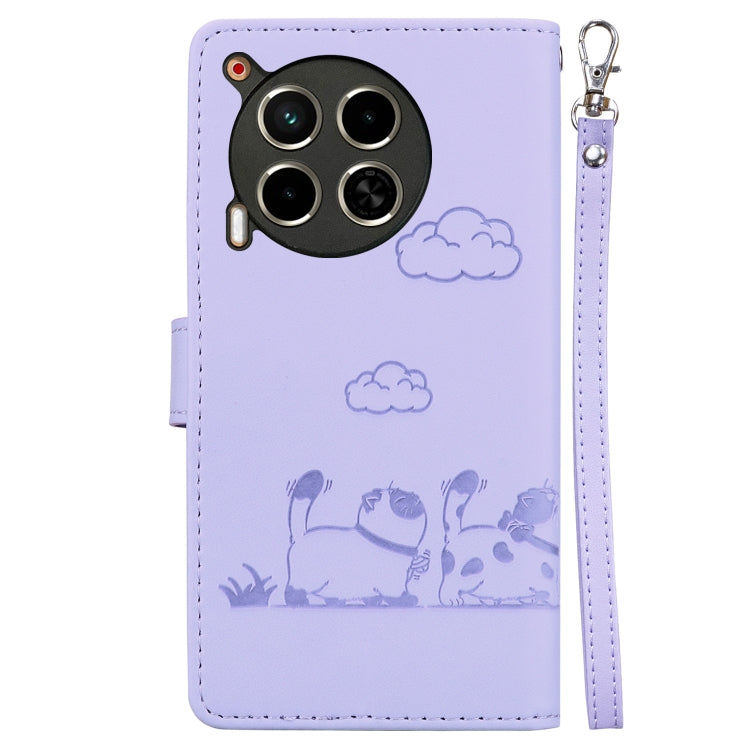 For Tecno Camon 30 5G / 4G Cute Cats RFID Leather Phone Case