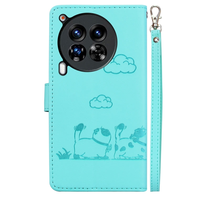 For Tecno Camon 30 Premier 5G Cute Cats RFID Leather Phone Case