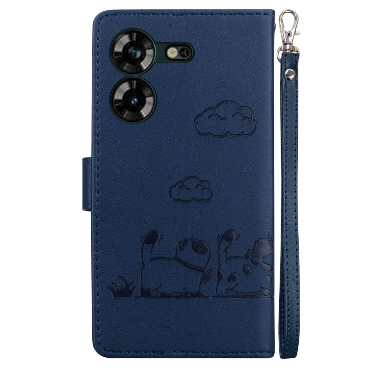 For Tecno Pova 5 Cute Cats RFID Leather Phone Case