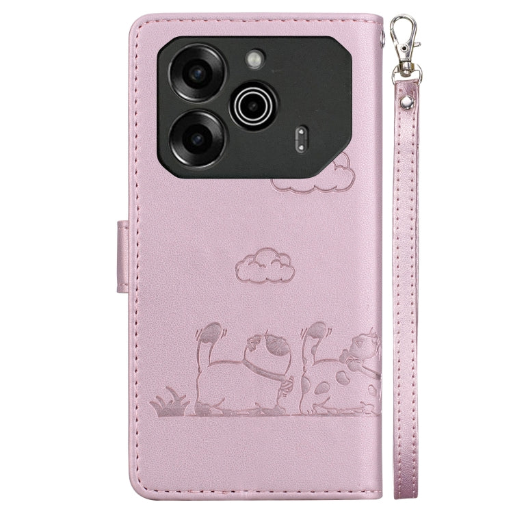 For Tecno Pova 6 5G / Pova 6 Pro 5G Cute Cats RFID Leather Phone Case
