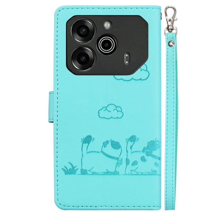 For Tecno Pova 6 5G / Pova 6 Pro 5G Cute Cats RFID Leather Phone Case