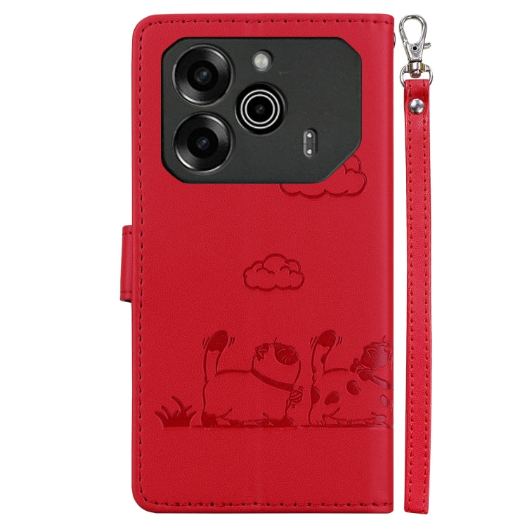 For Tecno Pova 6 5G / Pova 6 Pro 5G Cute Cats RFID Leather Phone Case