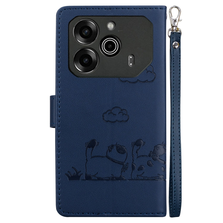 For Tecno Pova 6 5G / Pova 6 Pro 5G Cute Cats RFID Leather Phone Case