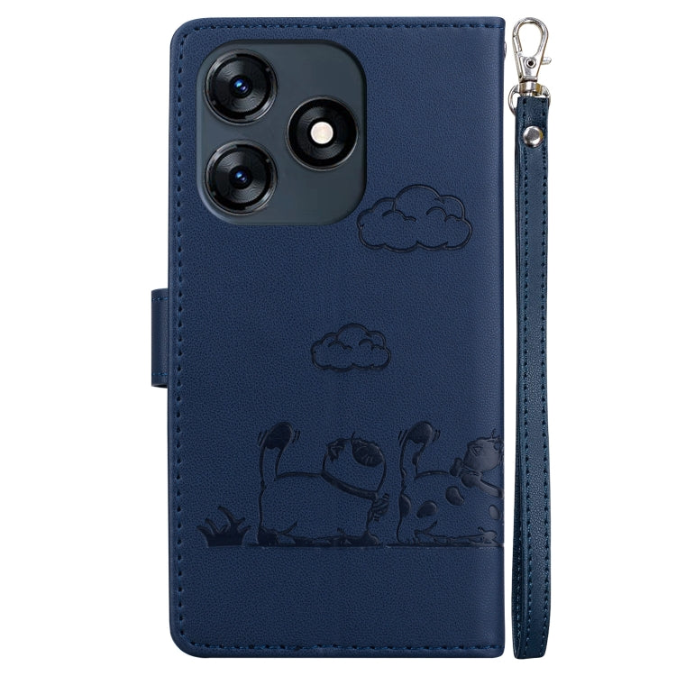 For Tecno Spark 10 4G / Spark 10C Cute Cats RFID Leather Phone Case