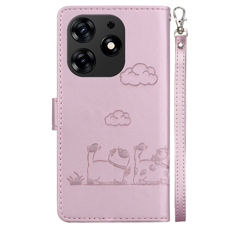 For Tecno Spark 10 Pro Cute Cats RFID Leather Phone Case