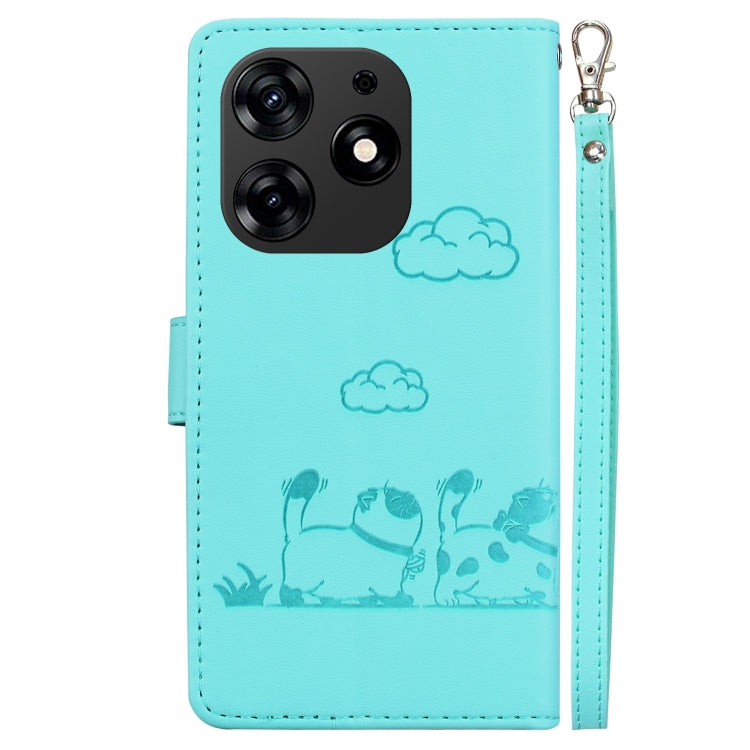 For Tecno Spark 10 Pro Cute Cats RFID Leather Phone Case