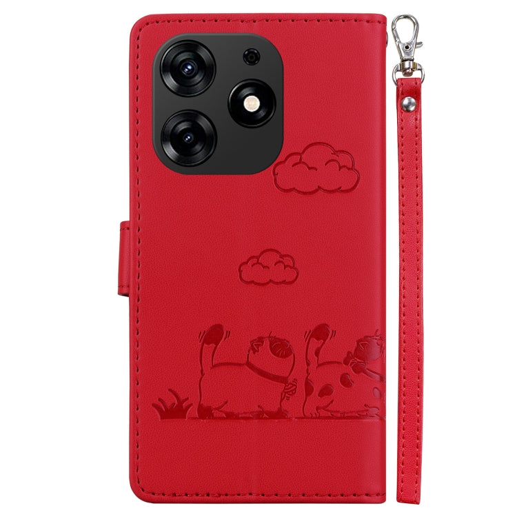 For Tecno Spark 10 Pro Cute Cats RFID Leather Phone Case