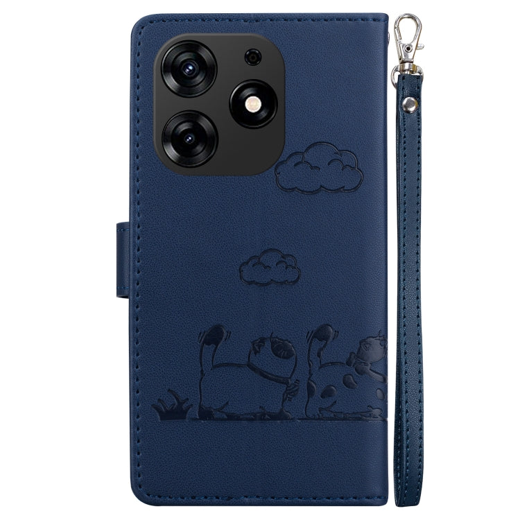 For Tecno Spark 10 Pro Cute Cats RFID Leather Phone Case