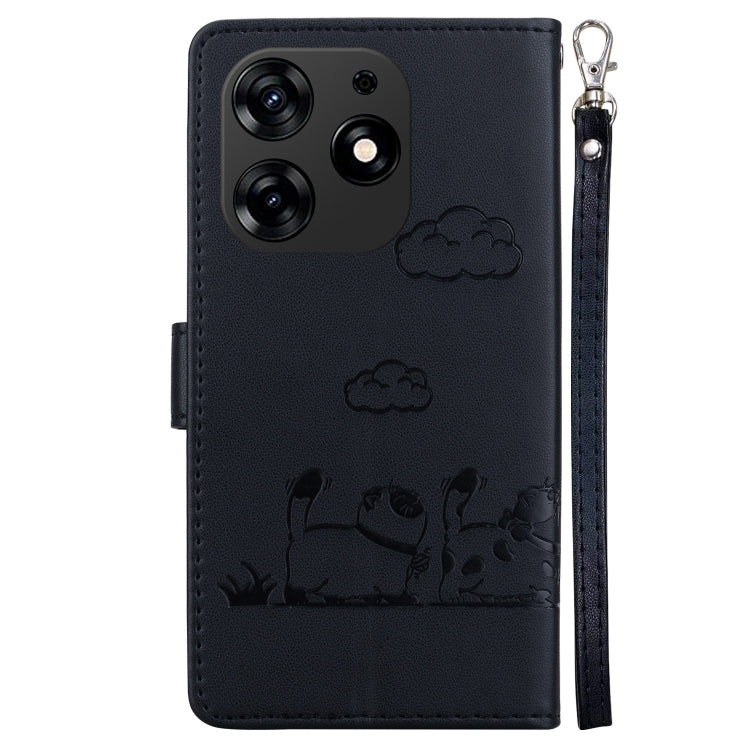 For Tecno Spark 10 Pro Cute Cats RFID Leather Phone Case