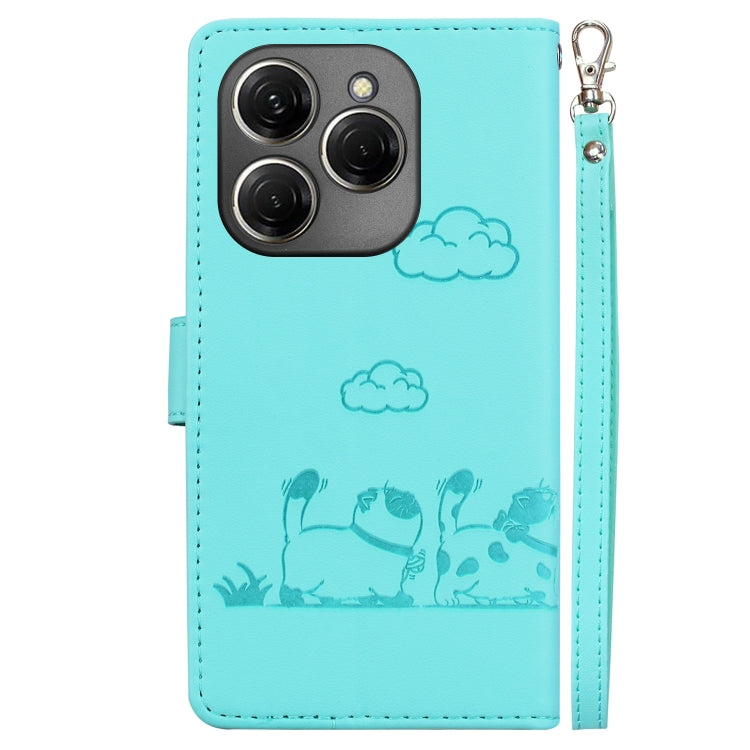 For Tecno Spark 20 Pro Cute Cats RFID Leather Phone Case
